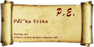 Póka Erika névjegykártya